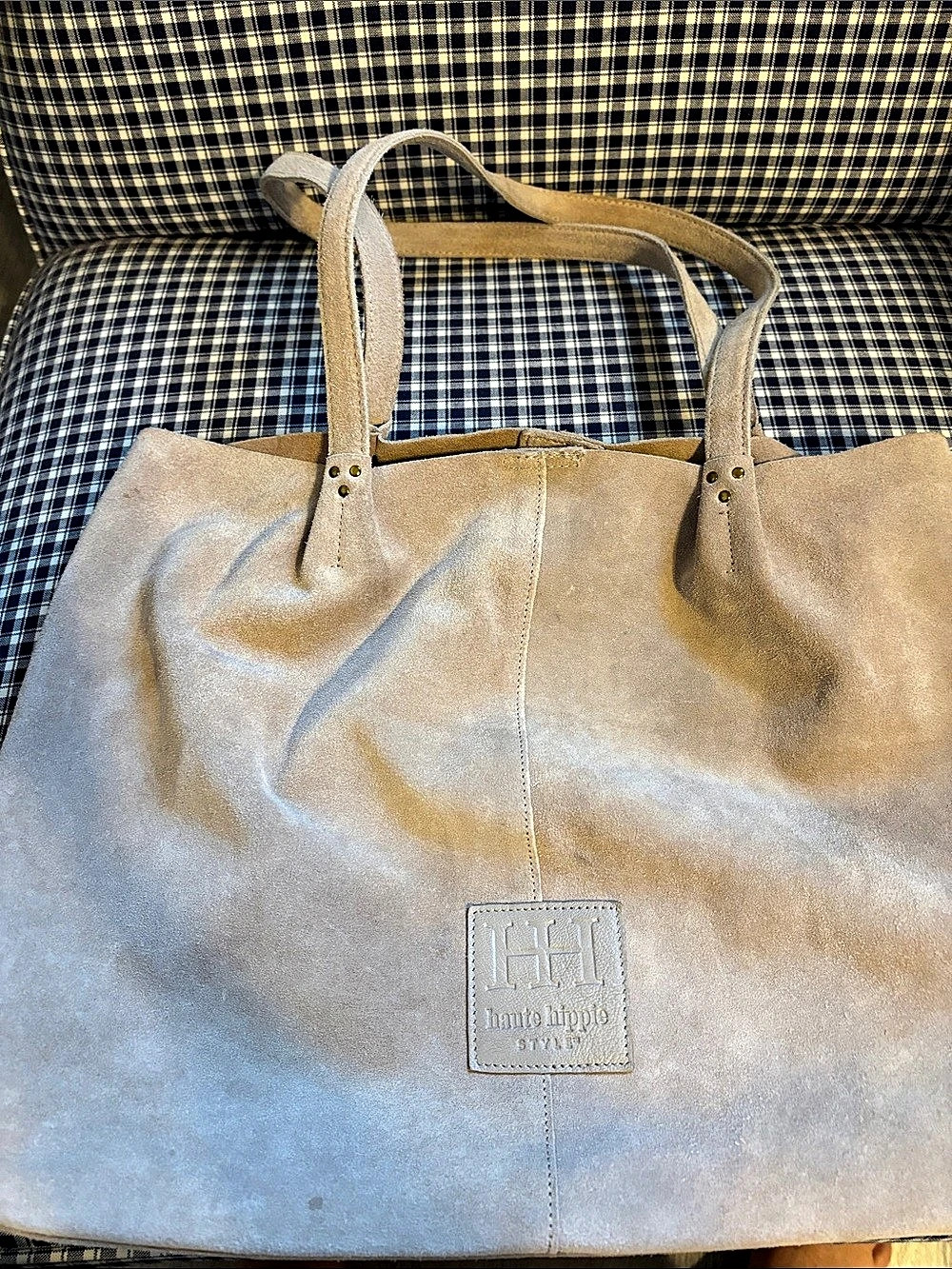 Chrissy suede and leather if she wants it